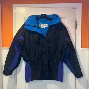 Vintage Liberty Ridge Columbia Black and Purple Jacket with Blue Lining 3in 1